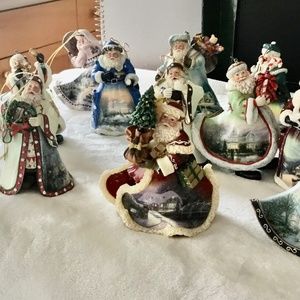 Thomas Kincade Old World Santa Claus Ornament set 24 all different. Ornate